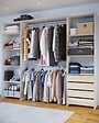 MODE DE VIE - Kit de dressing extensible Tristan - Chêne clair - Blanc - vignette