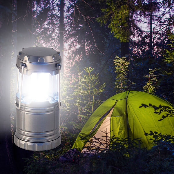 VELAMP - Lanterne de camping LED 200 lumens. Lampe de camping extensible, compa - large