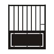 Portillon droit serrure fournie - H 1,20m - vignette