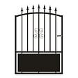 Portillon chapeau de gendarme fer - 1m - vignette