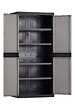 TOOMAX - Armoire haute - Résine - Gris et noir - 89x54x190cm - vignette