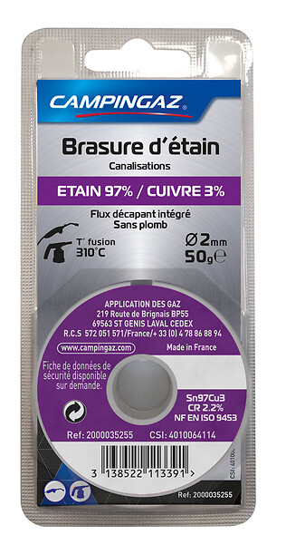 CAMPINGAZ - Fil d'étain Diamètre 2mm 50g - large