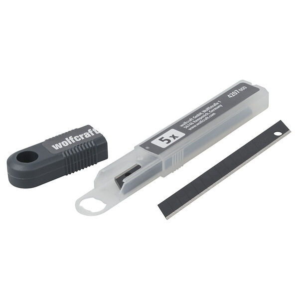 WOLFCRAFT - 5Lames sécables 9mm noires - large