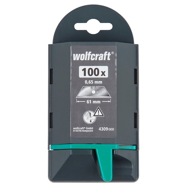 WOLFCRAFT - 100Lames trapèze 0.65x61mm - large