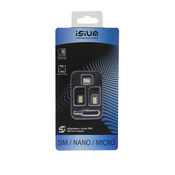 ISIUM - Adaptateur Sim - Micro sim - Nano sim - large