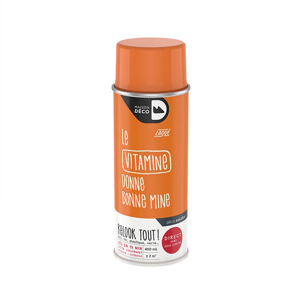 MAISON DECO - Peinture aérosol Relook Tout - Vitamine - Brillant - 400ml - large