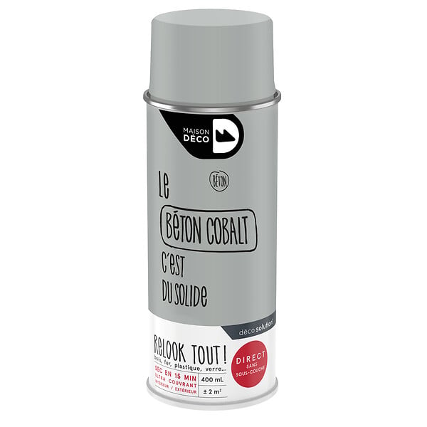 MAISON DECO - Peinture aérosol Relook Tout - Cobalt - Béton - 400ml - large