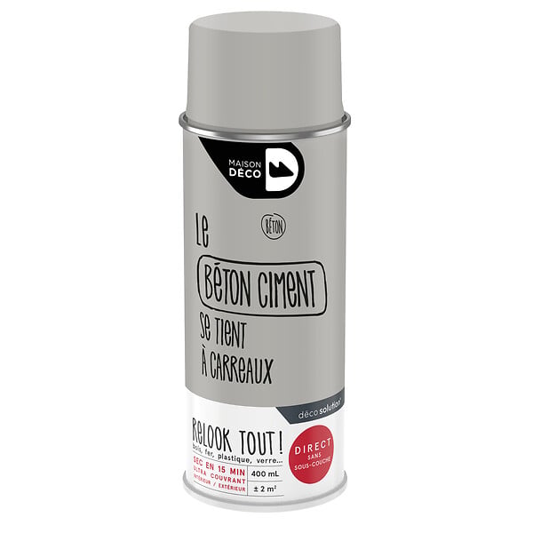 MAISON DECO - Peinture aérosol Relook Tout - Ciment - Béton - 400ml - large