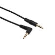 APM - Cordon jack 3.5mm stéréo mâle coudé mâle droit noir 1m - vignette