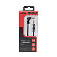 APM - Cordon jack 3.5mm stéréo mâle coudé mâle droit noir 1m - vignette