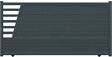 ELSEALU - Portail alu coulissant Cleo 3750x1624mm gris 7016STR - vignette