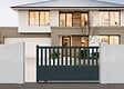 ELSEALU - Portail alu coulissant Mood 3750x1400mm gris 7016STR - vignette