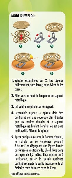 ACTO - Spirales bois compressé citronnelle - large