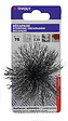 TIVOLY - Brosse éventail fil acier ondulé D75mm - vignette