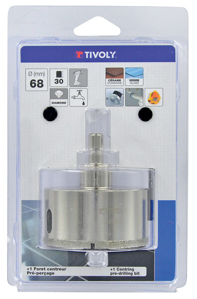 TIVOLY - 1 Scie cloche Diamond Ø68 - Queue cylindrique - large
