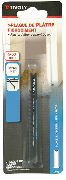 TIVOLY - Lame de scie sauteuse -Pour plaque de plâtre -Attache U - large