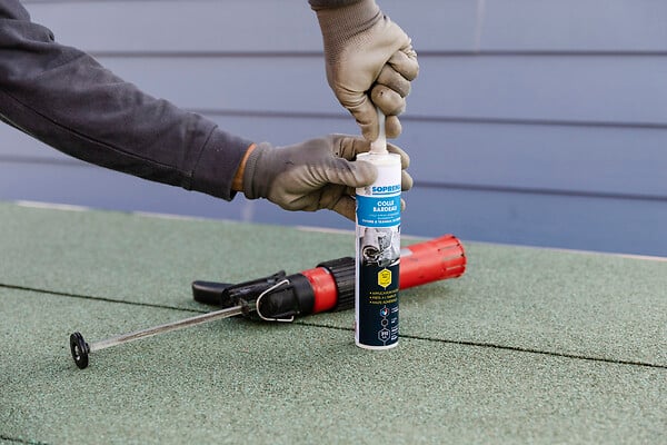 SOPREMA - Toit pour abri de jardin - Vert - 5x0,5m - large