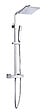 PERFECTLINE - Colonne de douche thermostatique - Tête de douche - Chrome - 20x20cm - vignette