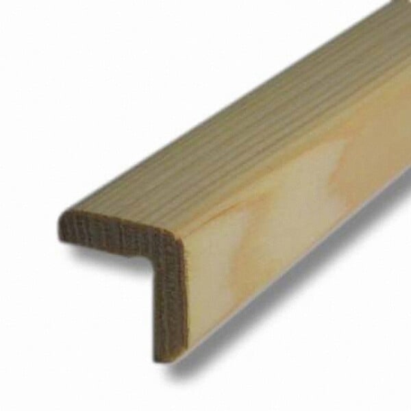 SUP BOIS - Baguette d'angle Sapin 22x22mm L.2.48m - large