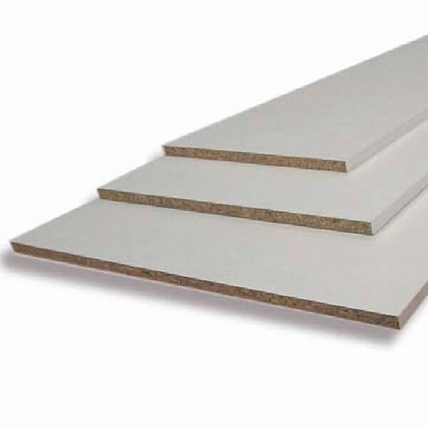 SUP BOIS - Tablette mélaminé coloris Blanc 2000x400x16mm - large