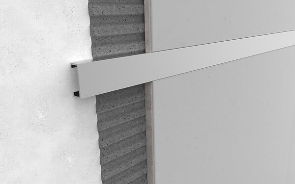 MAT INTER - Profile deco 7mm listel 20mm alu argent mat 2m50 - large
