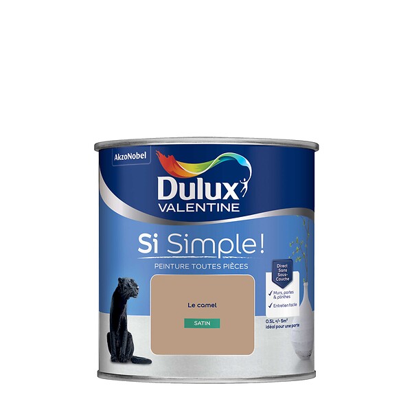 DULUX VALENTINE - Peinture Si Simple - Le Camel - Satin - 0,5L - large