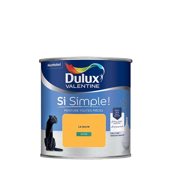DULUX VALENTINE - Peinture Si Simple - Le Jaune - Satin - 0,5L - large