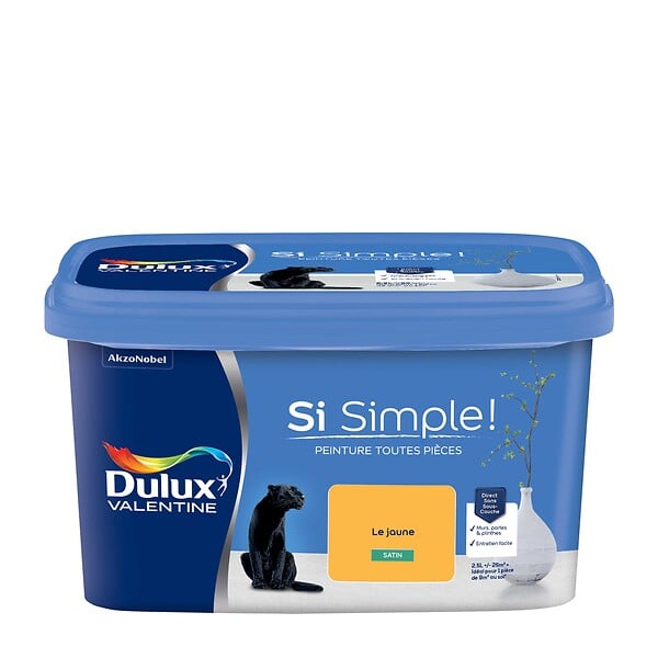 DULUX VALENTINE - Peinture Si Simple - Le Jaune - Satin - 2,5L - large