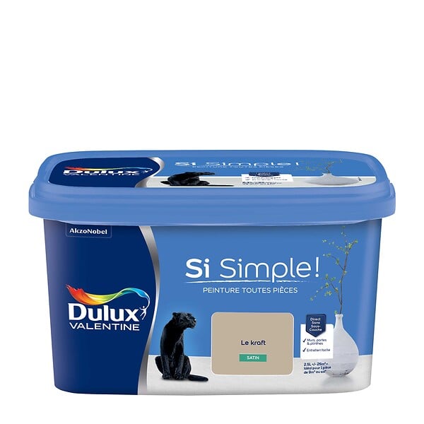 DULUX VALENTINE - Peinture Si Simple - Le Kraft - Satin - 2,5L - large