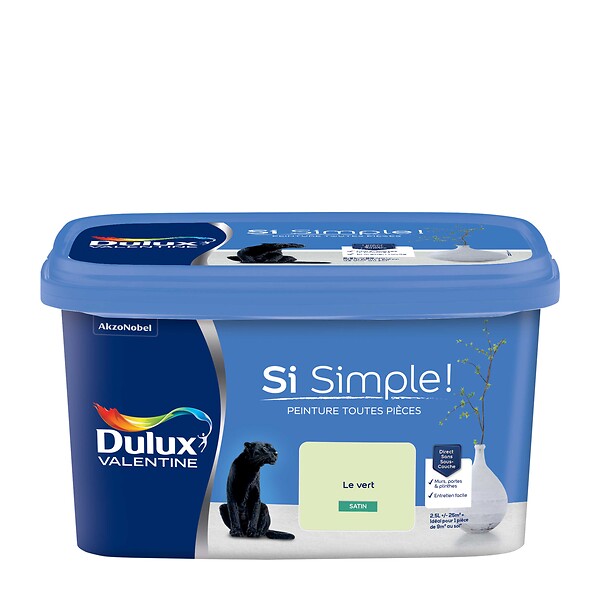 DULUX VALENTINE - Peinture Si Simple - Le Vert - Satin - 2,5L - large