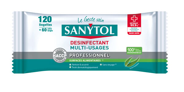 SANYTOLPRO - Sanytol pro lingettes euca x120 - large