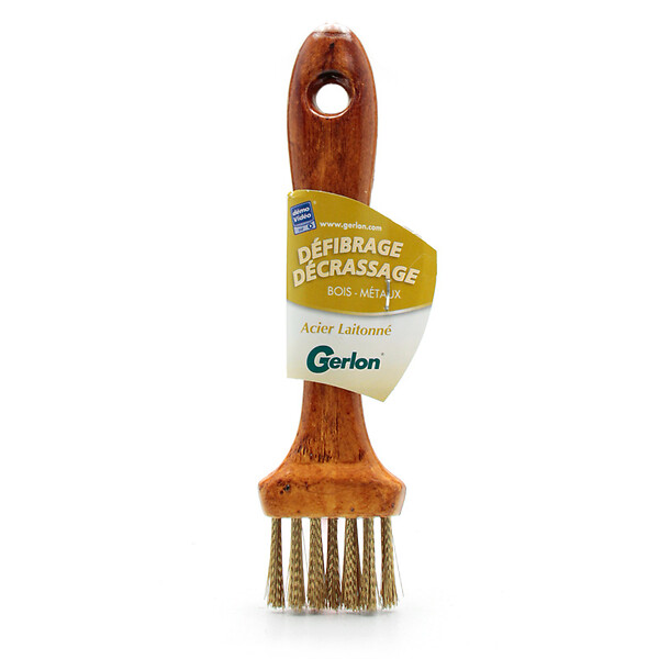 GERLON - Pinceau brosse poils acier laitonne - large
