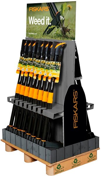 FISKARS - désherbeur manuel 4 dents xact - large