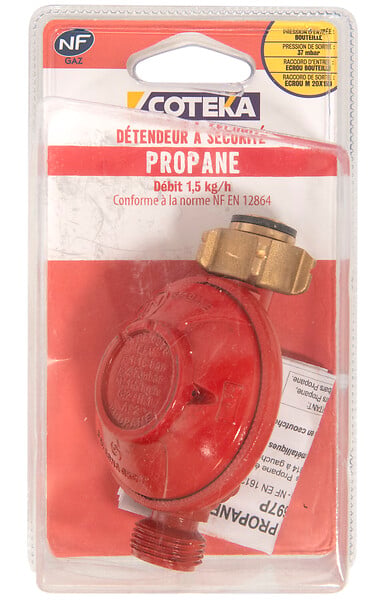 COTEKA - Détendeur à sécurité propane à simple détente 1.5 kg - large