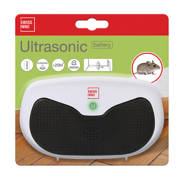 SWISSINNO - Répulsif Rongeurs Ultrasonique Batterie 20m² - large
