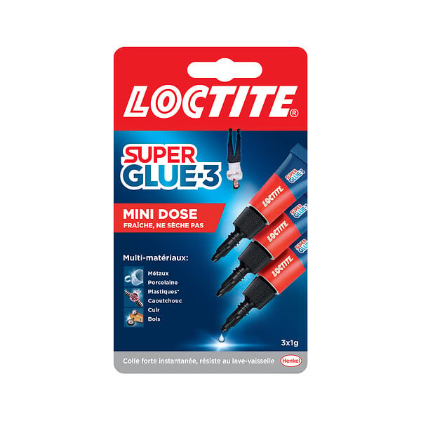 LOCTITE - Colle cyanoacrylate Superglue-3 - Lot de 3 - large
