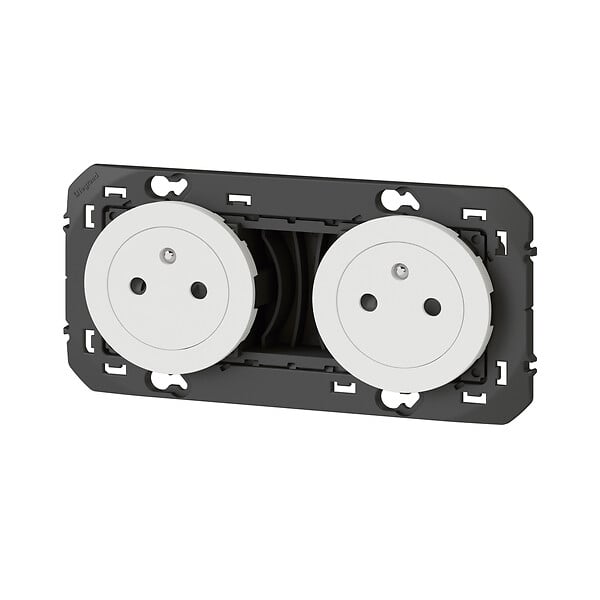 LEGRAND - Double prise de courant 2P+T Surface dooxie 16A précâblées blanc - large
