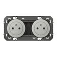 LEGRAND - Double prise de courant 2P+T Surface dooxie 16A précâblées alu - vignette