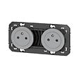 LEGRAND - Double prise de courant 2P+T Surface dooxie 16A précâblées alu - vignette