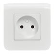 LEGRAND - Prise de courant sans terre Mosaic blanc complet avec plaque - vignette