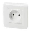 LEGRAND - Prise de courant sans terre Mosaic blanc complet avec plaque - vignette