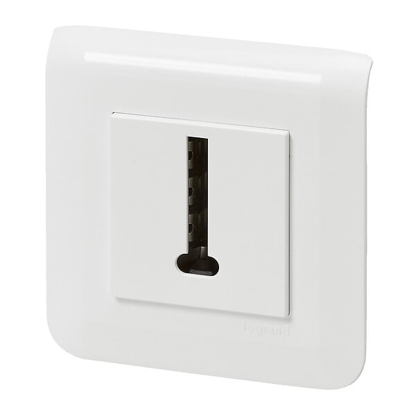 LEGRAND - Prise téléphone en T Mosaic blanc avec plaque - large