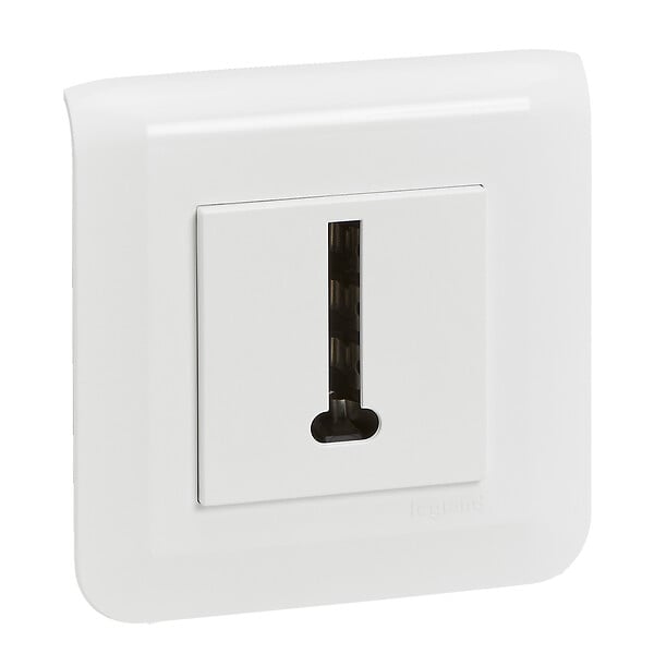 LEGRAND - Prise téléphone en T Mosaic blanc avec plaque - large
