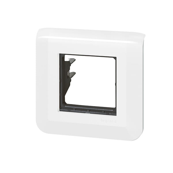 LEGRAND - Plaque Mosaic avec support à griffes pour 2 modules - blanc - large