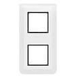 LEGRAND - Plaque Mosaic avec support pour 2x2 modules montage vertical - blanc - vignette