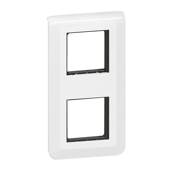 LEGRAND - Plaque Mosaic avec support pour 2x2 modules montage vertical - blanc - large
