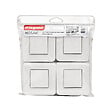 LEGRAND - Lot de 4 interrupteurs Mosaic 10A blanc complet avec plaque - vignette
