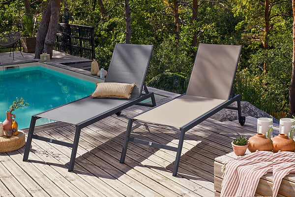 MODE DE VIE - Bain de soleil Hawaï - Aluminium - Anthracite - large