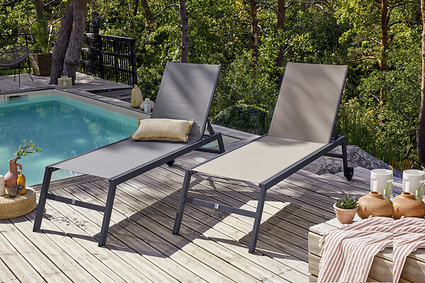 MODE DE VIE - Bain de soleil Hawaï - Aluminium - Taupe - large