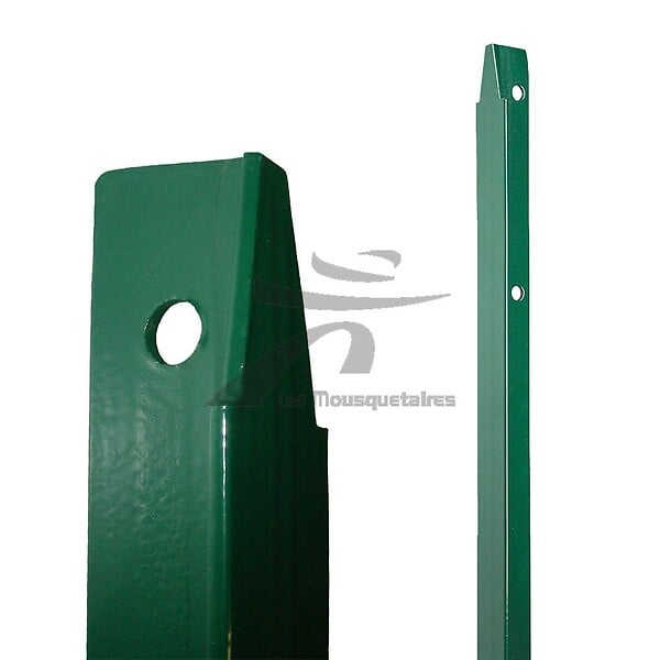 FERRO - Piquet t plastifie - Vert - 0,75m - large